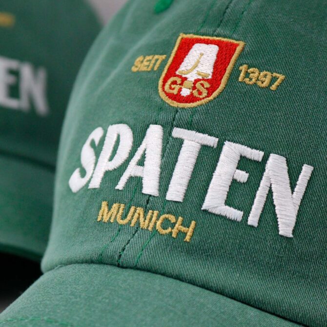 Boné Verde Estonado Spaten - Daddy Cap [PACK 50 UNIDADES]