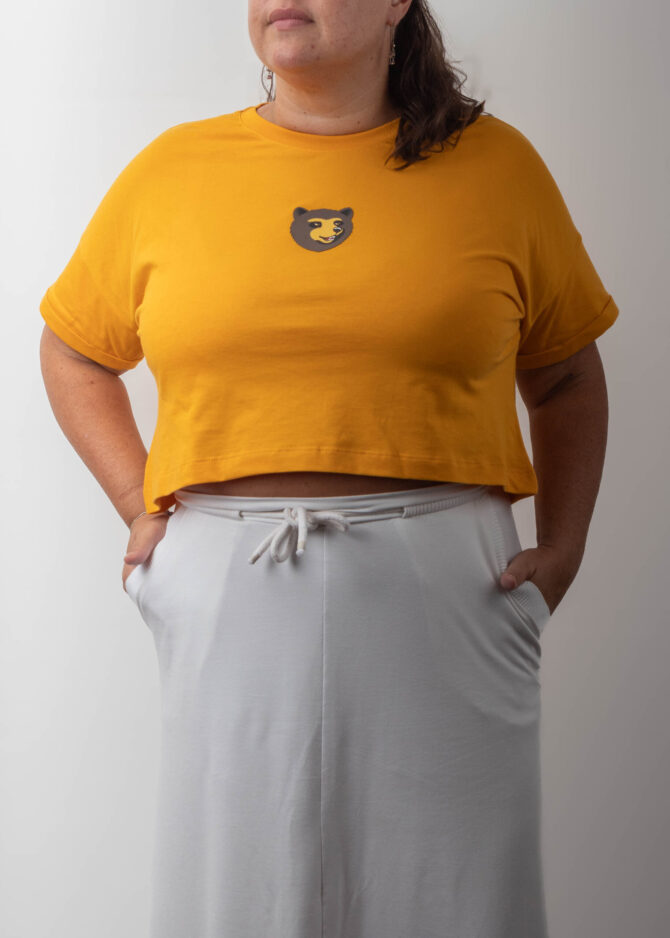 Cropped Mostarda Urso Colorado [PACK 50 UNIDADES]