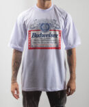 Camiseta Budweiser Rótulo - Oversized [PACK 50 UNIDADES]