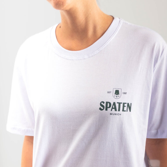 Camiseta Branca Tradicional Spaten [PACK 50 UNIDADES]