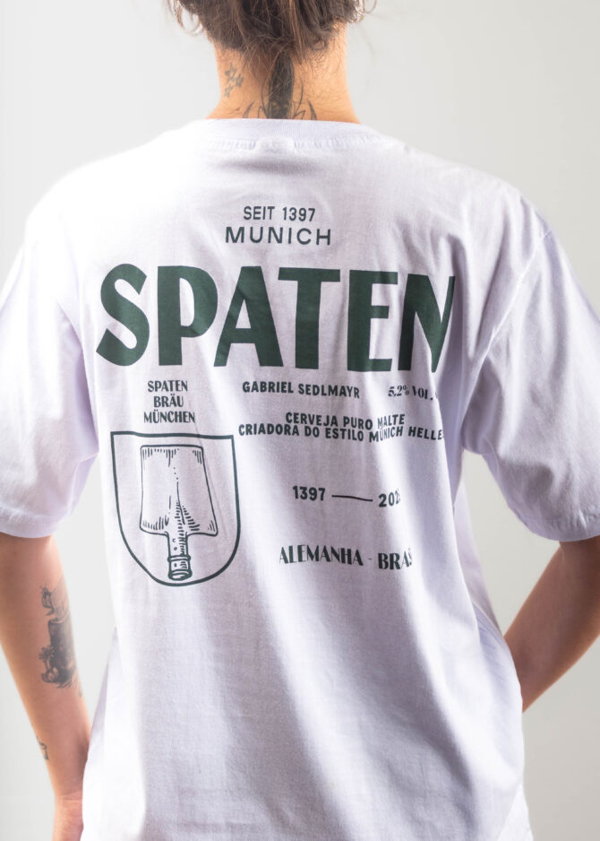 Camiseta Branca Tradicional Spaten [PACK 50 UNIDADES]