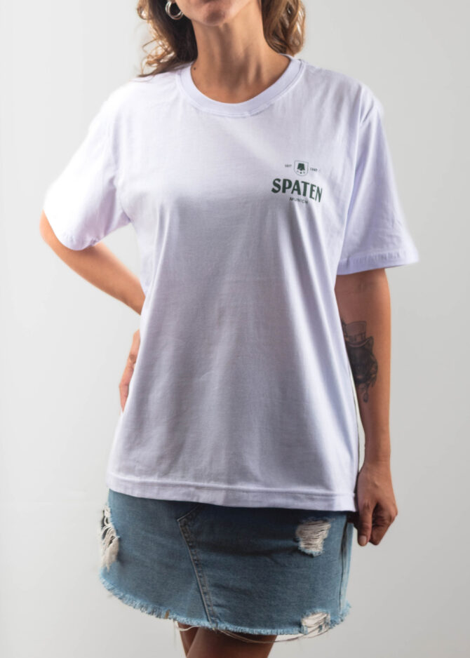 Camiseta Branca Tradicional Spaten [PACK 50 UNIDADES]