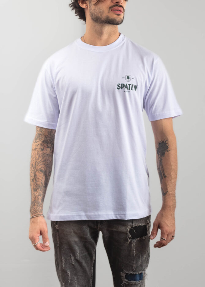 Camiseta Branca Tradicional Spaten [PACK 50 UNIDADES]