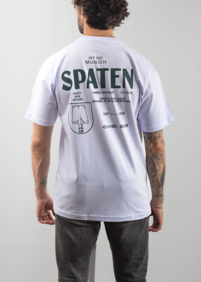Camiseta Branca Tradicional Spaten [PACK 50 UNIDADES]
