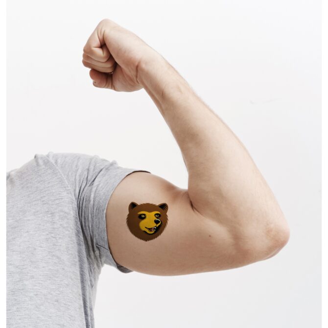 Tatuagem Rosto Urso Colorado [PACK 50 UNIDADES]